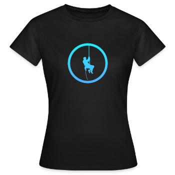 Klettern Alpinist Felsklettern - Frauen T-Shirt - Schwarz - Vorne - AI Model Female 172 dark (172cm)
