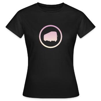 Bus Transport Busfahren - Frauen T-Shirt - Schwarz - Vorne - AI Model Female 172 dark (172cm)