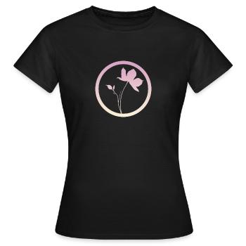 Botanisch Flora Pflanzen - Frauen T-Shirt - Schwarz - Vorne - AI Model Female 172 dark (172cm)