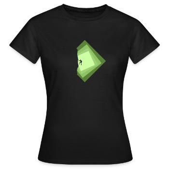 Seilklettern Alpinismus Bergsteigen - Frauen T-Shirt - Schwarz - Vorne - AI Model Female 172 dark (172cm)