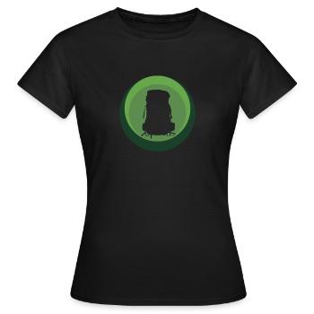 Backpacking Backpacking Backpacker - Women's T-Shirt - black - Front - AI Model Female 172 dark (172cm)