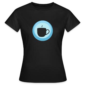Café Espresso Cappuccino - T-shirt Femme - noir - Devant - AI Model Female 172 dark (172cm)