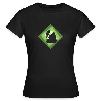 Klettern Felsklettern Kletterer - Frauen T-Shirt - Schwarz - Vorne - AI Model Female 172 dark (172cm)