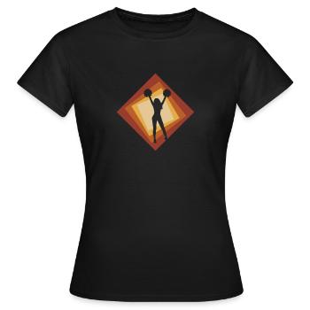 Cheerleader Bommel Cheerleading - Frauen T-Shirt - Schwarz - Vorne - AI Model Female 172 dark (172cm)