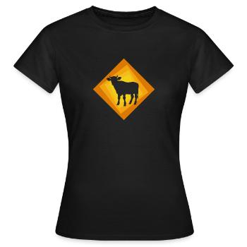 Vache Bovins Taureau - T-shirt Femme - noir - Devant - AI Model Female 172 dark (172cm)