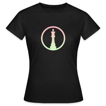 Schach Strategie Schachfigur - Frauen T-Shirt - Schwarz - Vorne - AI Model Female 172 dark (172cm)