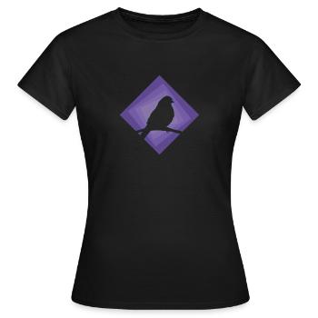 Sittich Peep Vogel Abbildung - Frauen T-Shirt - Schwarz - Vorne - AI Model Female 172 dark (172cm)