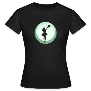 Girlie Cheerleader Bommel - Frauen T-Shirt - Schwarz - Vorne - AI Model Female 172 dark (172cm)