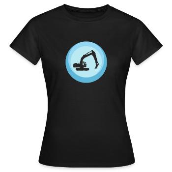Construction site excavator driver construction site - Women's T-Shirt - black - Front - AI Model Female 172 dark (172cm)