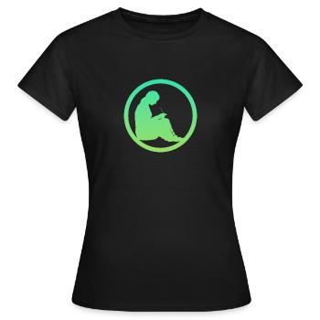 Crochet Wool Sewing - Women's T-Shirt - black - Front - AI Model Female 172 dark (172cm)