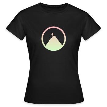 Kletterwand Berg Felsklettern - Frauen T-Shirt - Schwarz - Vorne - AI Model Female 172 dark (172cm)