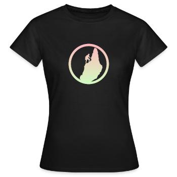 Kletterwand Gipfel Klettern - Frauen T-Shirt - Schwarz - Vorne - AI Model Female 172 dark (172cm)