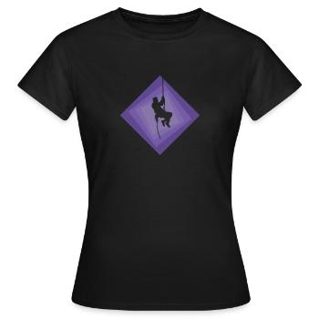 Seilklettern Bergsteigen Bergsteigen - Frauen T-Shirt - Schwarz - Vorne - AI Model Female 172 dark (172cm)