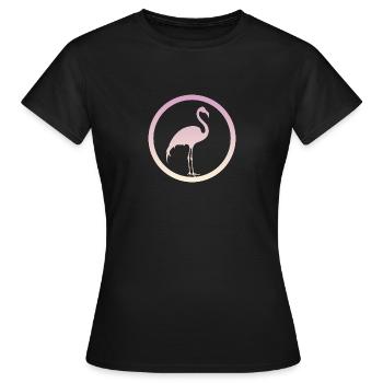 Wasservogel Flamenco Flamingos - Frauen T-Shirt - Schwarz - Vorne - AI Model Female 172 dark (172cm)