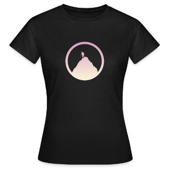 Kletterwand Berg Kletterer - Frauen T-Shirt - Schwarz - Vorne - AI Model Female 172 dark (172cm)