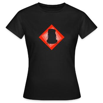 Backpacker Hiker Backpack - Women's T-Shirt - black - Front - AI Model Female 172 dark (172cm)