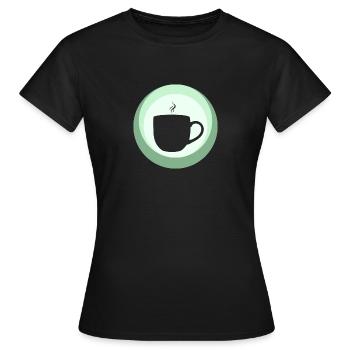 Tasse à café et à expresso - T-shirt Femme - noir - Devant - AI Model Female 172 dark (172cm)