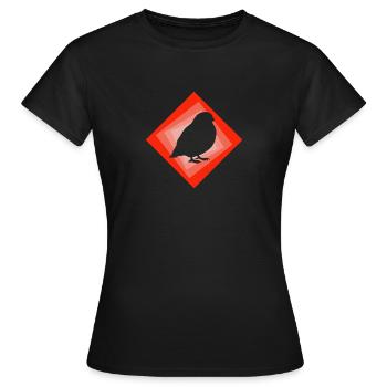 Wellensittich Vogel Abbildung Vögel beobachten - Frauen T-Shirt - Schwarz - Vorne - AI Model Female 172 dark (172cm)