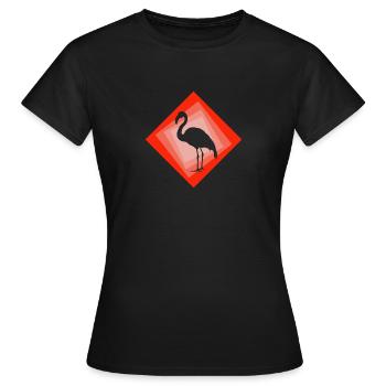 Flamant rose exotique - T-shirt Femme - noir - Devant - AI Model Female 172 dark (172cm)