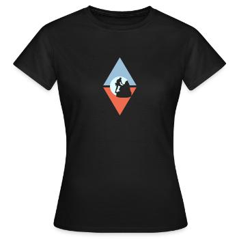 Klettern Berg Felsklettern - Frauen T-Shirt - Schwarz - Vorne - AI Model Female 172 dark (172cm)