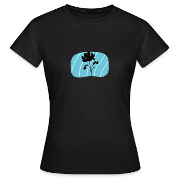 Fleur botanique botanique - T-shirt Femme - noir - Devant - AI Model Female 172 dark (172cm)