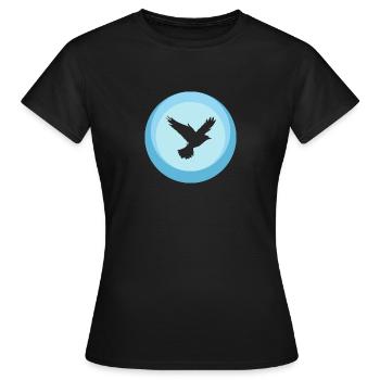 Tier Vogelschwarm Vogel - Frauen T-Shirt - Schwarz - Vorne - AI Model Female 172 dark (172cm)
