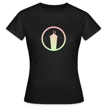 Bubble Tee Tee - Frauen T-Shirt - Schwarz - Vorne - AI Model Female 172 dark (172cm)
