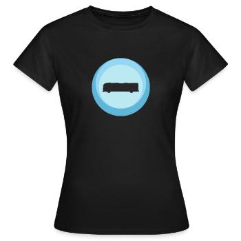 Chauffeur de bus Chauffeur de bus - T-shirt Femme - noir - Devant - AI Model Female 172 dark (172cm)