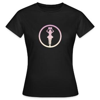 Bommel Girlie Cheerleading - Frauen T-Shirt - Schwarz - Vorne - AI Model Female 172 dark (172cm)