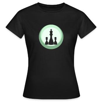 Schach Schachfigur Strategie - Frauen T-Shirt - Schwarz - Vorne - AI Model Female 172 dark (172cm)