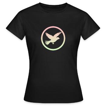 Fliegen Tier Vogelschwarm - Frauen T-Shirt - Schwarz - Vorne - AI Model Female 172 dark (172cm)