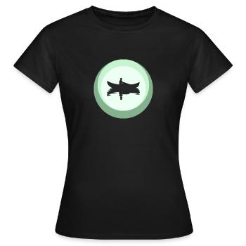 Canoë de pagaie en eau vive - T-shirt Femme - noir - Devant - AI Model Female 172 dark (172cm)