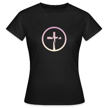 Verset de la Bible Chrétien Chrétien - T-shirt Femme - noir - Devant - AI Model Female 172 dark (172cm)