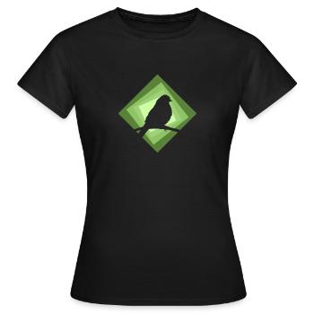 Sittich Peep Vögel - Frauen T-Shirt - Schwarz - Vorne - AI Model Female 172 dark (172cm)