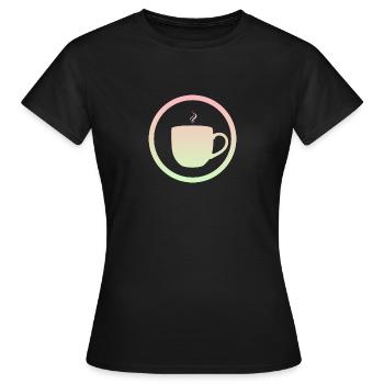 Kaffee Becher Tee - Frauen T-Shirt - Schwarz - Vorne - AI Model Female 172 dark (172cm)