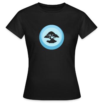Trees Trees Bonsai - Women's T-Shirt - black - Front - AI Model Female 172 dark (172cm)