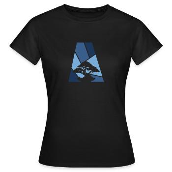 Bonsai Trees Tree - Women's T-Shirt - black - Front - AI Model Female 172 dark (172cm)