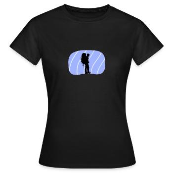 Randonnée Randonnée Randonnée - T-shirt Femme - noir - Devant - AI Model Female 172 dark (172cm)