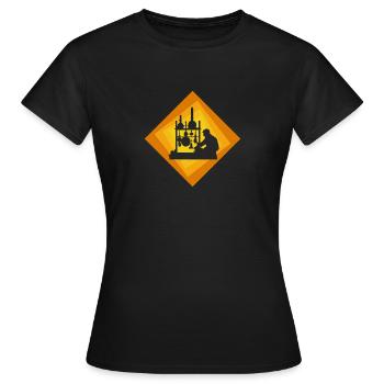 Biochimie Molécule ADN - T-shirt Femme - noir - Devant - AI Model Female 172 dark (172cm)
