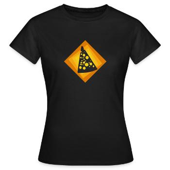 Käse Emmentaler Feinschmecker - Frauen T-Shirt - Schwarz - Vorne - AI Model Female 172 dark (172cm)