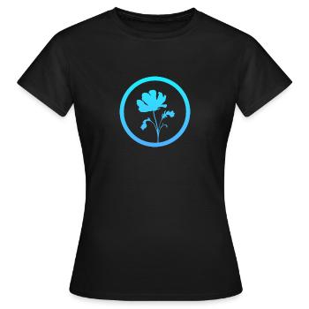 Botanisch Flora Blume - Frauen T-Shirt - Schwarz - Vorne - AI Model Female 172 dark (172cm)