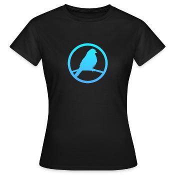 Peep Sittich Vogel Abbildung - Frauen T-Shirt - Schwarz - Vorne - AI Model Female 172 dark (172cm)