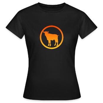 Kühe Kuh Muh - Frauen T-Shirt - Schwarz - Vorne - AI Model Female 172 dark (172cm)