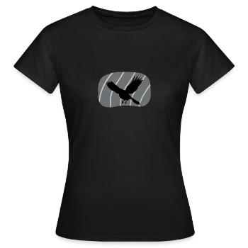 Tier Vogelschwarm Fliegen - Frauen T-Shirt - Schwarz - Vorne - AI Model Female 172 dark (172cm)