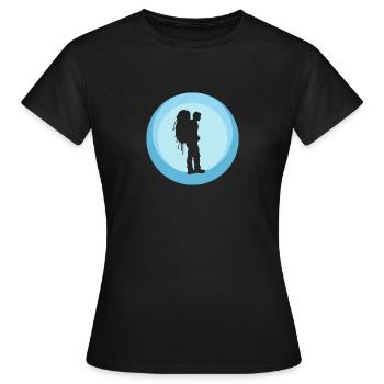 Backpacking Backpacker Backpacking - Women's T-Shirt - black - Front - AI Model Female 172 dark (172cm)