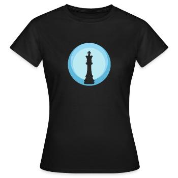 Pièce d’échecs Pièce d’échecs Pièce d’échecs - T-shirt Femme - noir - Devant - AI Model Female 172 dark (172cm)