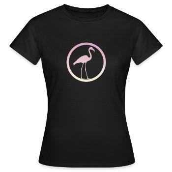 Wasservogel Flamingos Flamingos - Frauen T-Shirt - Schwarz - Vorne - AI Model Female 172 dark (172cm)