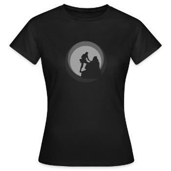 Kletterwand Klettern Felsklettern - Frauen T-Shirt - Schwarz - Vorne - AI Model Female 172 dark (172cm)