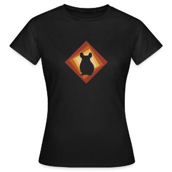 Chinchilla Nagetier Mäuschen - Frauen T-Shirt - Schwarz - Vorne - AI Model Female 172 dark (172cm)