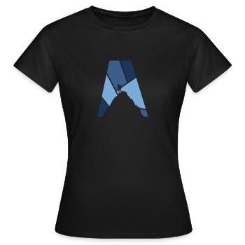 Klettern Kletterwand Gipfel - Frauen T-Shirt - Schwarz - Vorne - AI Model Female 172 dark (172cm)